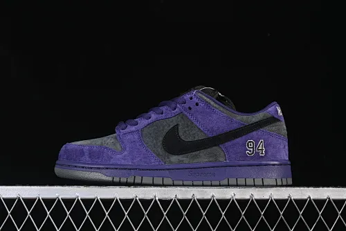 All categories Nk SB Dunk Series Nk SB Dunk Low low-top sneakers C version Supreme x Nike Dunk SB Dunk Low joint gray and purple low-top casual skateboard shoes HQ8487-500